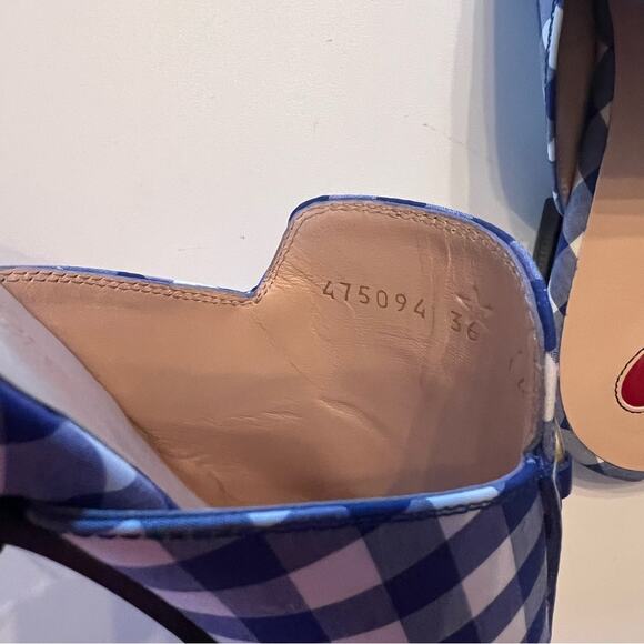 Gucci Princetown Horsebit Loafer Mule Fabric Gingham Checkered NEW  EU 36 US 6 - Picture 8 of 13